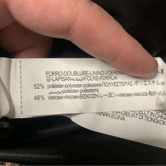 Zara Women’s Small Brown Houndstooth Checkered Double Breasted Blazer Old Money - Picture 9 of 9